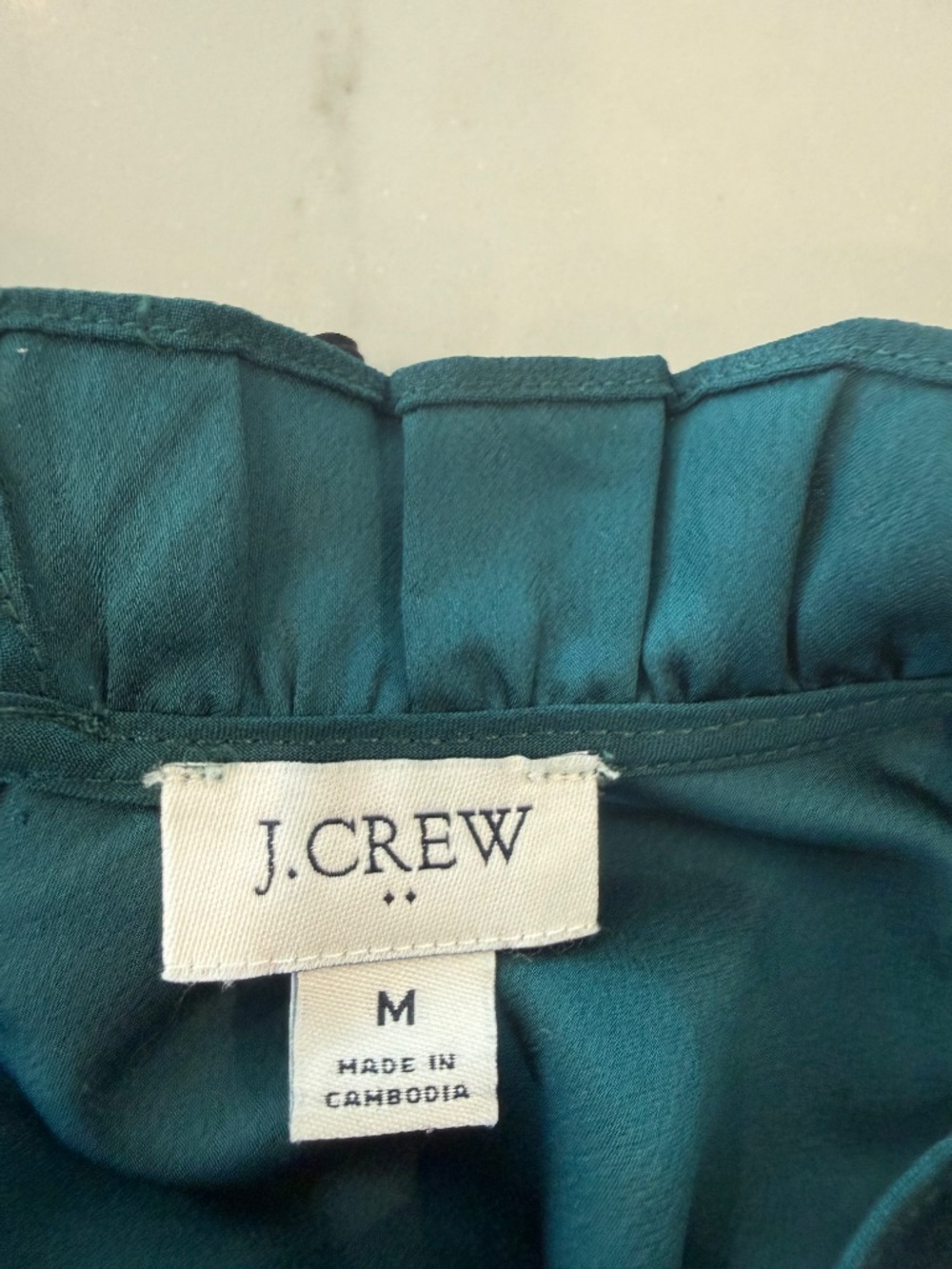 J Crew Factory  Ruffleneck Bow Back Top - Picture 3 of 5